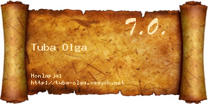 Tuba Olga névjegykártya