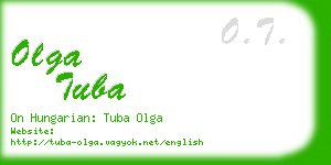 olga tuba business card